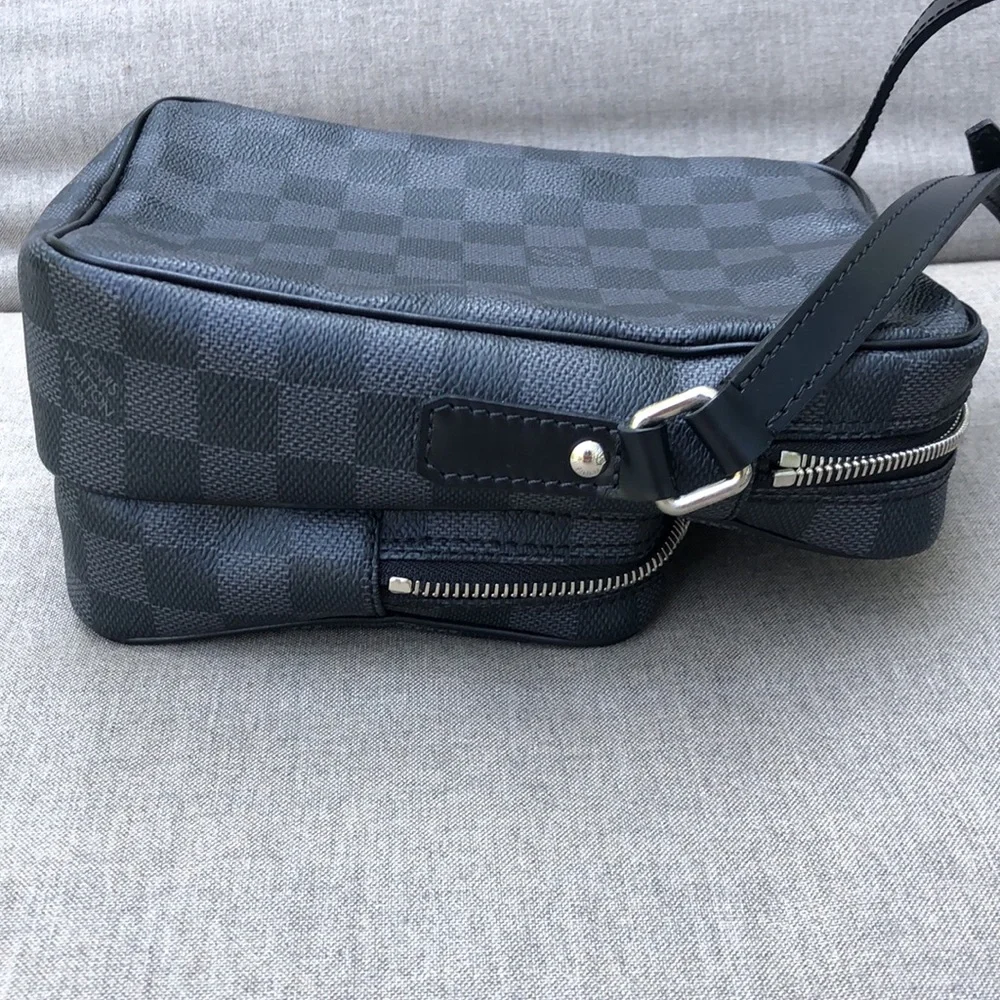 LOUIS VUITTON Damier Graphite Amazone Crossbody with Palladium Accents